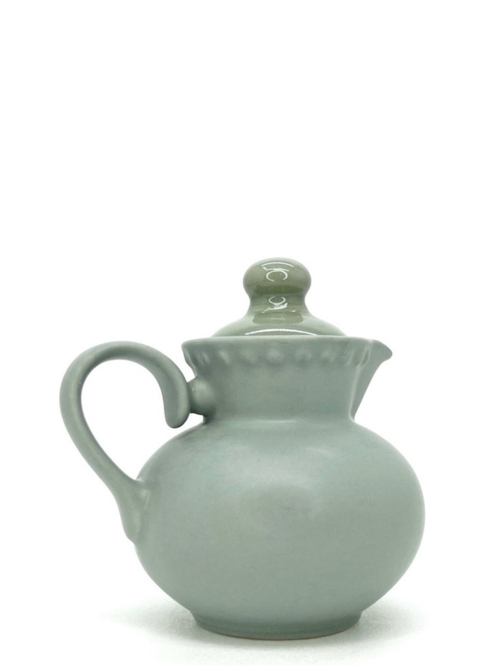 Vintage Dansk Rondure Creamer Pitcher Sage Green Made in Japan New NWT